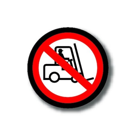 Ergomat 16in CIRCLE SIGNS - No Forklift DSV-SIGN 256 #0188 -UEN